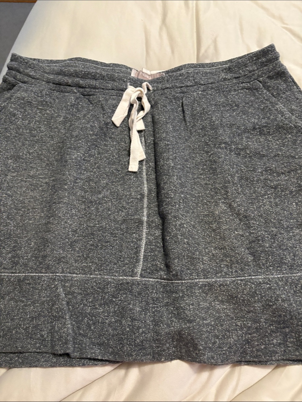 Women’s Gray Drawstring Sweat Skirt